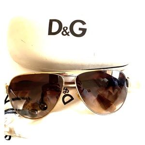 Dolce and Gabana Tortoise Aviator Sunglasses